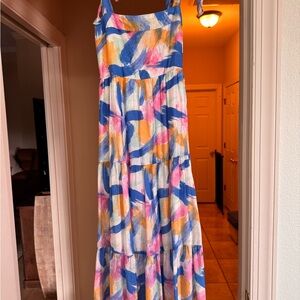 Colorful Abstract Maxi Dress